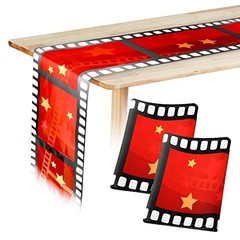 12 x 72 Inch Movie Night Table Runner Movie Theme Party 3 Fresh Style