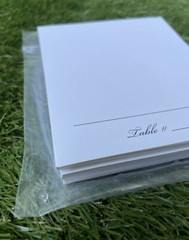 66 Ivory DIY Table Number Place Card Cardstock Folds To 5.5×9 mm Open box