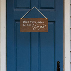 Wooden Decorative Signage, 12 X 6 Inches, Ring Bearer Don’T Worry Ladies We’Re S