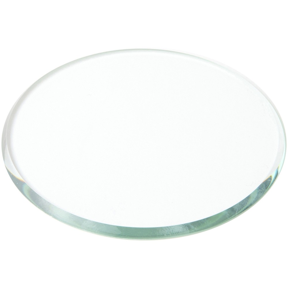 Plymor 3″ Round, 3mm Thick Beveled Clear Glass Circle