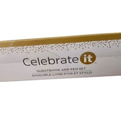 Celebrate It Wedding Guestbook and Pen 3 Piece Set NIB