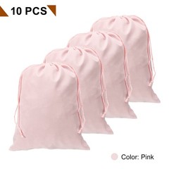 10pcs Velvet Gift Bags 7.9″ x 9.8″ Drawstring Jewelry Pouches, Pink