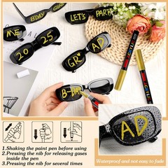 Flutesan 5.5 inches/14 cm x 1.6 inches/4 x 5.3 inches/13.5 cm, Black,gold