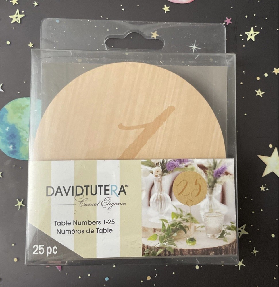 David Tutera Bridal Collection Wedding Table Numbers 1-25 Brown New