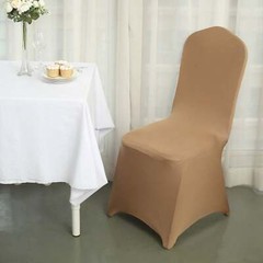 10 Taupe Spandex Fitted Banquet Chair Covers Wedding Party Reception Decorations