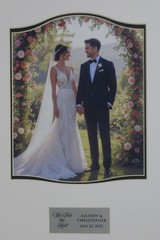 WEDDING SIGNATURE PICTURE FRAME WALL DISPLAY with PHOTO & PERSONALIZED PLATE