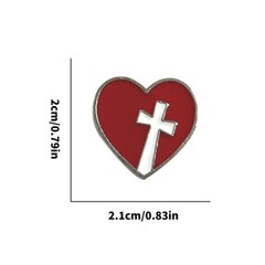 Cartoon Heart Brooch Pin Creative Badge Punk Pins Jewelry Alloy Texture