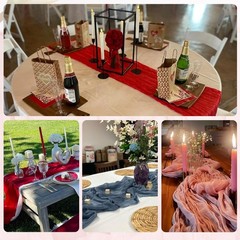 Bright Red Cheesecloth Table Runner 10FT Gauze 35×120 Inches,