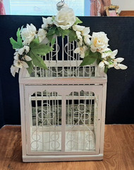 White Bird Cage Wedding Shower Party Card Holder – Ring Pillow -Book for Ideas