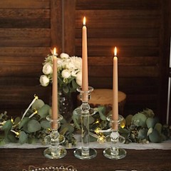 60 Beige Premium 10″ Taper Candles Unscented Dinner Party Wedding Decorations