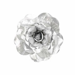 2 pcs 20″ Silver Artificial Large Roses Flowers Wall Backdrop Party Light Gray
