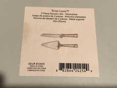 Lenox True Love 2 Pc Silver Plated Dessert Set Brand New American by Design