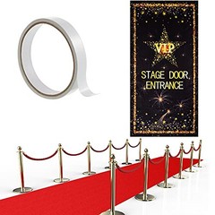 Red Carpet Runner 2.6 x 15 ft Christmas Not Slip Red Aisle Runner VIP Stage