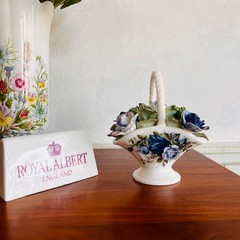 Royal Albert Moonlight Rose Porcelain Flower Basket – England Bone China