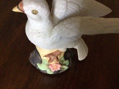 VTG Pair Of Ceramic/Procelain Turtle Doves Wedding Cake Topper