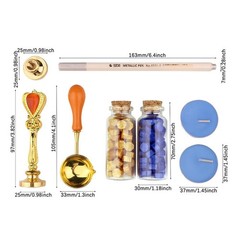 2 Pieces Letter P Wax Seal Stamp Set,Initial Alphabet Wax Seal Stamp Kit Vint…