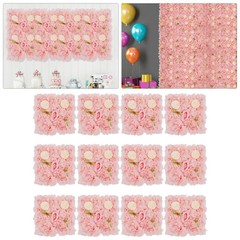 12pcs Flower Wall Panel Artificial Flower Wall Background Silk Rose Wedding