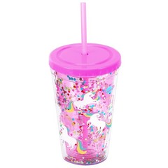 Cute Tumbler with Lid and Straw Double Wall Insulated Acrylic Cup for Girls W…