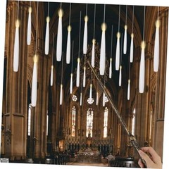 22pcs Flameless Floating Candle with Magic Wand Remote 22-White Floating