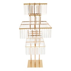 5-Tier Flower Stand Square Flower Vase Stand for Wedding Birthday Party Events