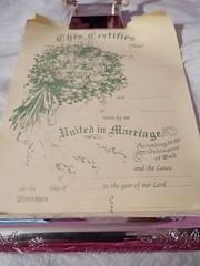 Silver Plated Marriage Certificate Holder/ With Stand 9 Inches
