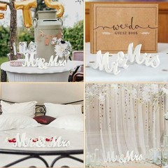Sturdy Wooden Mr & Mrs Wedding Sign, Perfect for Indoor & Outdoor Celebration