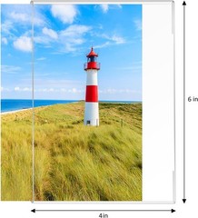 Acrylic Picture Frames 4×6, 4×6 Picture Frame, Set of 6 Clear Acrylic Photo P…