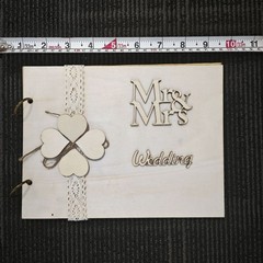DIY Wooden Mr. and Mrs. Photo Frame MRMRS Wedding Guest Sign-in Book Wedding Sig