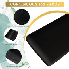 Black Tulle Fabric Roll 54in x 100Yds for Wedding Party DIY Craft Decor