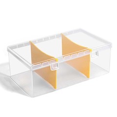 400 Count Plastic Trading Card Storage Box with Dividers Baseball Card Storage