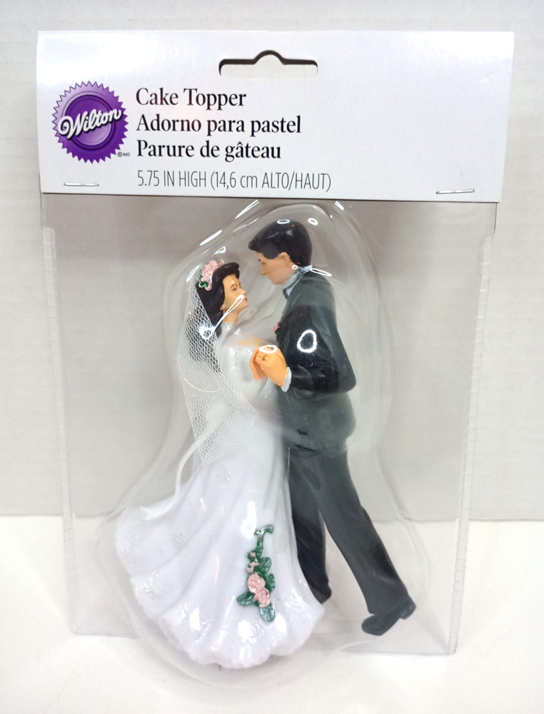 Vintage Wilton Bride and Groom Wedding Cake Topper