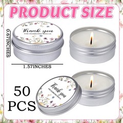 Mtlee 50 Pcs Wildflower Wedding Candles Gift Favors For Guests 1 Oz Lavender