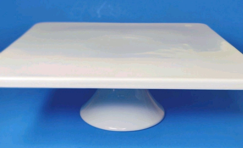 BIA Cordon Bleu Pedestal Cake Stand Square 11″ White