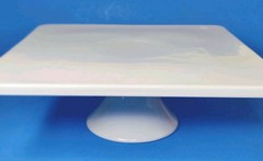 BIA Cordon Bleu Pedestal Cake Stand Square 11″ White