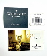 Waterford Crystal Wedding Cake Pie Server 12″ Ireland Serrated Steel Blade