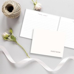 Beautiful Wedding Guest Book 7″ X 9″ Sign In Book 120 Gsm Thick Papercover In S