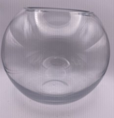 Clear glass fishbowl. Vase Terrarium 5” tall 3 inch opening