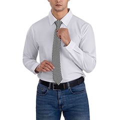 Siiuuol TiesFor Men,Classic Holiday One Size Checkerboard Black and White Plaid