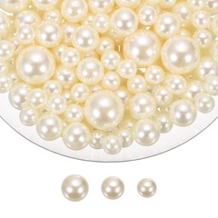 150 Pcs Pearl Bead for Vase Filler 20/14/10mm Floating Beads Beige