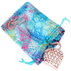 100P Coralline Sheer Organza Gift Bags Candy Jewelry Pouches Wedding Party Favor