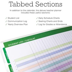 DELUXE TEACHER PLANNER Aug 2026-Jul 2027 8.5×11 Daily Weekly Teal Gold Marble