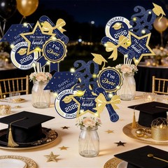 Graduation Party Centerpieces Decorations for Tables Class 30pcs, Navy Blue