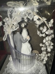 New Wilton Elegant Wedding Couple Caketop, white Designer Series By Ellen W