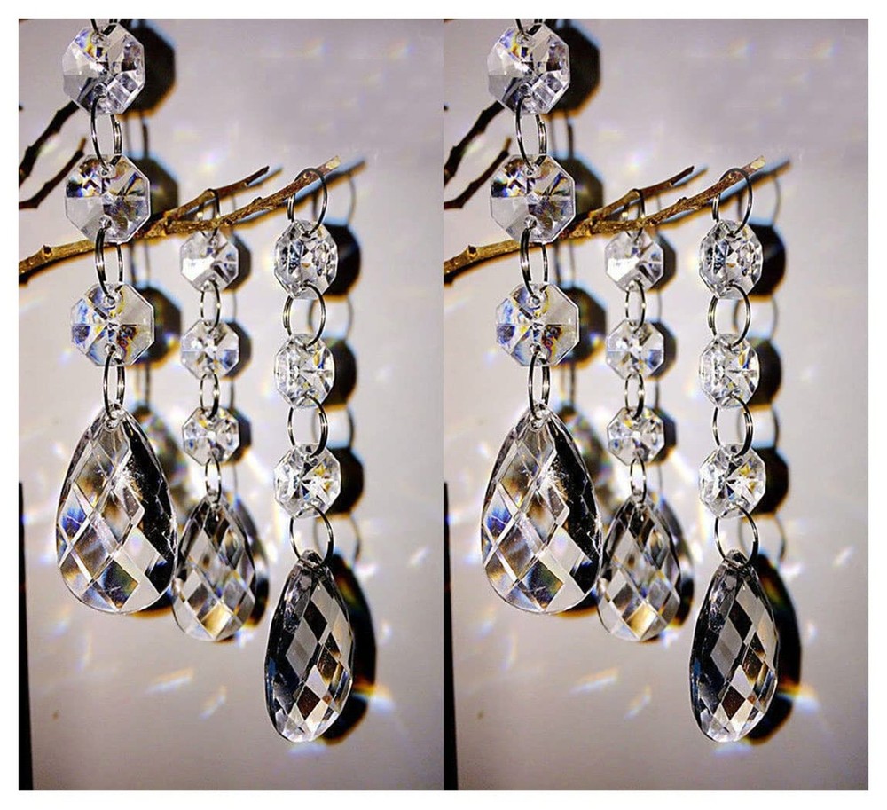 30pcs Style1 Acrylic Crystal Beads Garland Chandelier Hanging Ornaments for W…