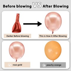 Rose Gold Confetti Balloons – 50pcs 50 Count (Pack of 1), and White