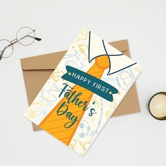 Happy First Father’s Day Card For Husband From Wife – New Dad Fathers Day Car…