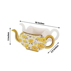 6 ASSORTED Paper Teapot Favor BOXES Vintage Floral Design Party Event Decoration