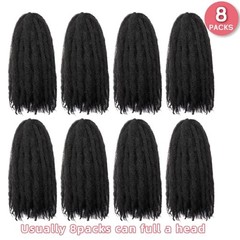 Marley Twist Braiding Hair-24Inch 8packs Cuban Twist 24 Inch (Pack of 8) 1B