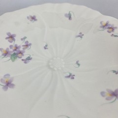 Mikasa Ivory Bone China Lila Larry Laslo Narumi Japan Cake Plate Trinket Dish