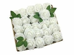 50/25pcs Artificial Flowers Real Looking Foam Roses Decoration DIY for Wedding